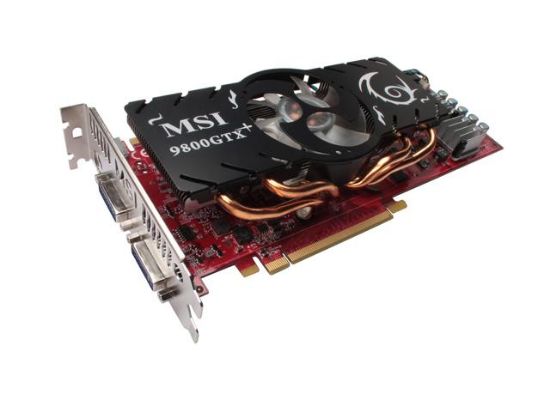 Picture of MSI N9800GTX-PLUS-512M-OC GeForce 9800 GTX 512MB 256-bit GDDR3 PCI Express 2.0 x16 HDCP Ready SLI Support Video Card