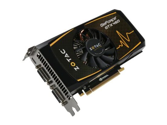 Picture of ZOTAC ZT-40401-10P Synergy Edition GeForce GTX 460 (Fermi) 768MB 192-bit GDDR5 PCI Express 2.0 x16 HDCP Ready SLI Support Video Card