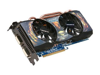 Picture of GIGABYTE GV N460SO 1GI Super Overclock Series GeForce GTX 460 (Fermi) 1GB 256-bit GDDR5 PCI Express 2.0 x16 HDCP Ready SLI Support Video