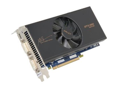 Picture of PNY GMGX460N2H1GZ+0TE6ACA GeForce GTX 460 (Fermi) 1GB 256-bit GDDR5 PCI Express 2.0 x16 HDCP Ready SLI Support Video Card