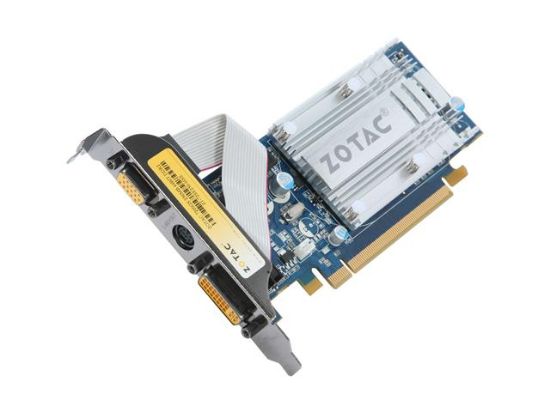 Picture of ZOTAC ZT-72SE250-HSS GeForce 7200GS 256MB 64-bit GDDR2 PCI Express x16 Low Profile Ready Video Card