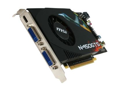 Picture of MSI N450GTS M2D1GD5 GeForce GTS 450 (Fermi) 1GB 128-bit GDDR5 PCI Express 2.0 x16 HDCP Ready SLI Support Video Card