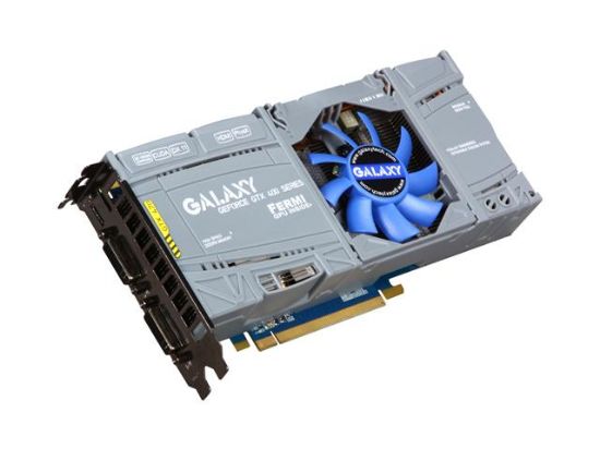 Picture of GALAXY 70XKH3HS3CUB GeForce GTX 470 (Fermi) 1280MB 320-bit GDDR5 PCI Express 2.0 x16 HDCP Ready SLI Support Video Card