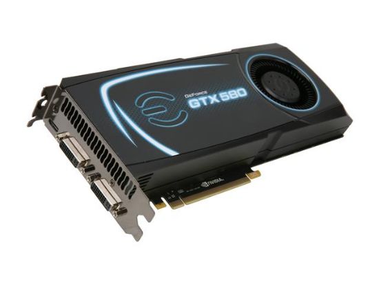 Picture of EVGA 015-P3-1582-TR GeForce GTX 580 (Fermi) Superclocked 1536MB 384-bit GDDR5 PCI Express 2.0 x16 HDCP Ready S