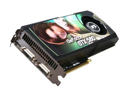 Picture of ECS NGTX580 1536PI F GeForce GTX 580 (Fermi) 1536MB 384-bit GDDR5 PCI Express 2.0 x16 HDCP Ready SLI Support Video Card