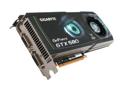 Picture of GIGABYTE GV N580D5 15I B GeForce GTX 580 (Fermi) 1536MB 384-bit GDDR5 PCI Express 2.0 x16 HDCP Ready SLI Support Video Card