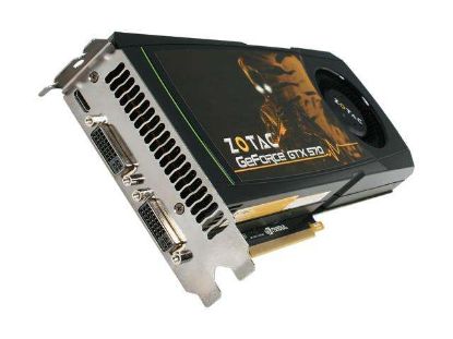 Picture of ZOTAC ZT-50201-10P GeForce GTX 570 (Fermi) 1280MB 320-bit GDDR5 PCI Express 2.0 x16 HDCP Ready SLI Support Video Card