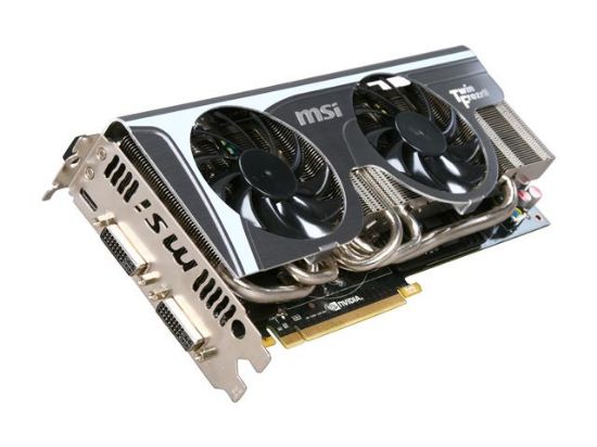 Picture of MSI N480GTX-TWIN-FROZR-II GeForce GTX 480 (Fermi) 1536MB 384-bit GDDR5 PCI Express 2.0 x16 HDCP Ready SLI Support Video Card