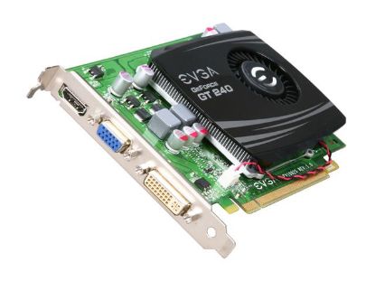 Picture of EVGA 01G P3 1236 A1 GeForce GT 240 1GB 128-bit GDDR3 PCI Express 2.0 x16 HDCP Ready Video Card