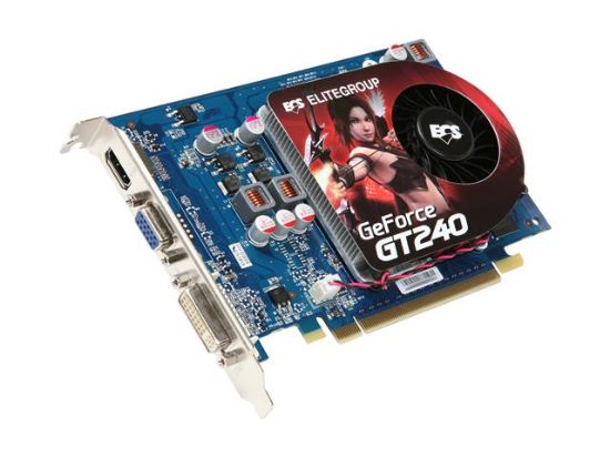 Picture of ECS NGT240 1GQR F GeForce GT 240 1GB 128-bit DDR3 PCI Express 2.0 x16 HDCP Ready Video Card