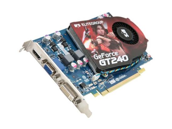 Picture of ECS NGT240-512QI-F GeForce GT 240 512MB 128-bit GDDR5 PCI Express 2.0 x16 HDCP Ready Video Card