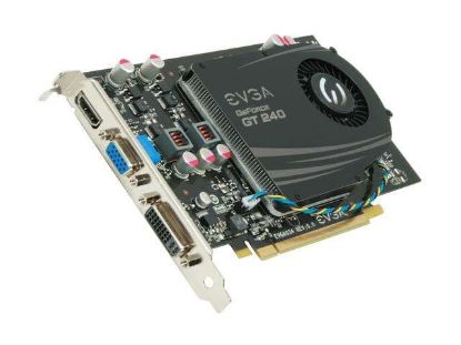 Picture of EVGA 512-P3-1242-T3 GeForce GT 240 Superclocked 512MB 128-bit GDDR5 PCI Express 2.0 x16 HDCP Ready Video Card