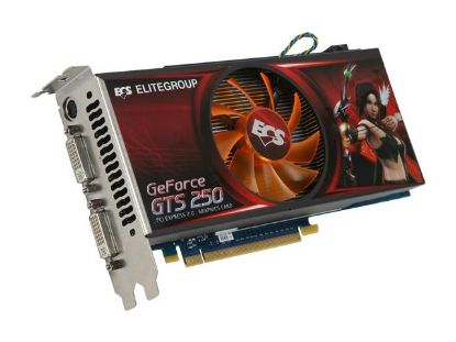 Picture of ECS NGTS250 512MX F GeForce GTS 250 512MB 256-bit DDR3 PCI Express 2.0 x16 HDCP Ready SLI Support Video Card