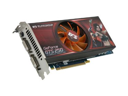 Picture of ECS NGTS2501GMUF GeForce GTS 250 1GB 256-bit DDR3 PCI Express 2.0 x16 HDCP Ready SLI Support Video Card