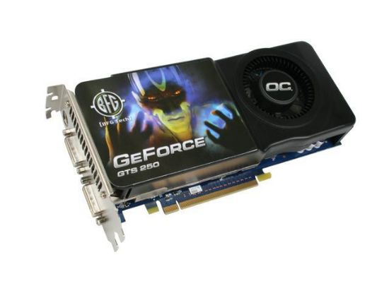 Picture of BFG BFGEGTS250512OCE GeForce GTS 250 512MB 256-bit GDDR3 PCI Express 2.0 x16 HDCP Ready SLI Support Video Card