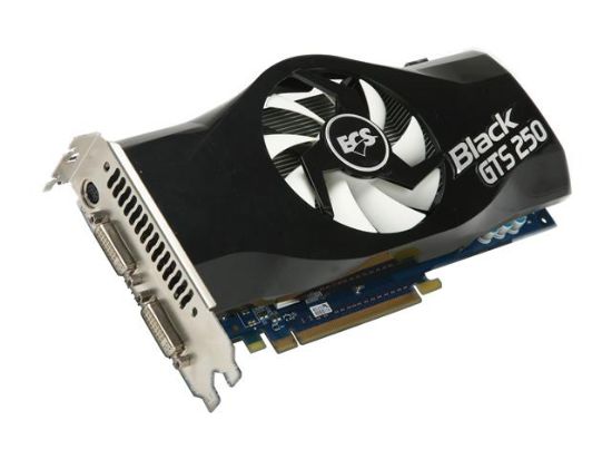 Picture of ECS NBGTS250 1GMU F Black Series GeForce GTS 250 1GB 256-bit GDDR3 PCI Express 2.0 x16 HDCP Ready SLI Support Video Card