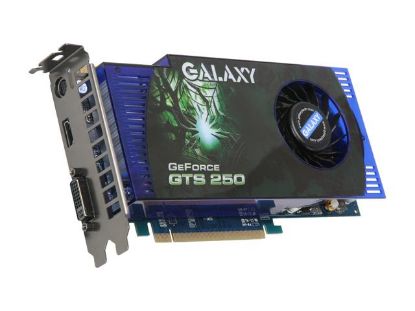 Picture of GALAXY 25SFF6HMUEXX GeForce GTS 250 512MB 256-bit DDR3 PCI Express 2.0 x16 HDCP Ready SLI Support Video Card