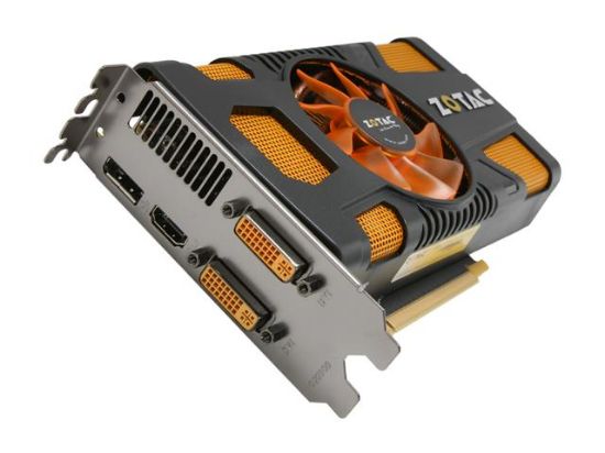 Picture of ZOTAC ZT-50701-10M GeForce GTX 560 (Fermi) 1GB 256-bit GDDR5 PCI Express 2.0 x16 HDCP Ready SLI Support Video Card