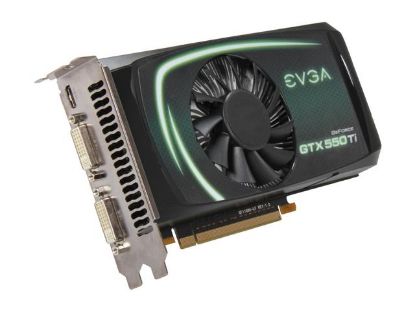 Picture of EVGA 01G-P3-1557-RX SuperClocked GeForce GTX 550 Ti (Fermi) 1GB 192-bit GDDR5 PCI Express 2.0 x16 HDCP Ready SLI Support Video Card