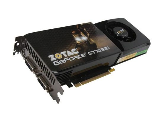 Picture of ZOTAC ZT285E3LAFSP GeForce GTX 285 1GB 512-bit GDDR3 PCI Express 2.0 x16 HDCP Ready SLI Support Video Card