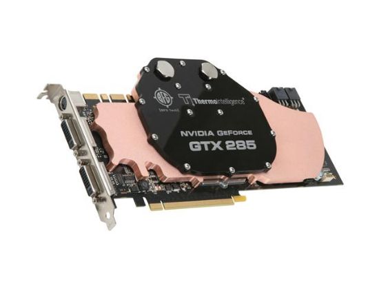 Picture of BFG BFGEGTX2851024H2OCWE GeForce GTX 285 H2OC 1GB 512-bit GDDR3 PCI Express 2.0 x16 HDCP Ready SLI Supported Video Card with ThermoInt