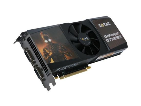 Picture of ZOTAC ZT295E3MBFSP GeForce GTX 295 1792MB 896 (448 x 2)-bit GDDR3 PCI Express 2.0 x16 HDCP Ready SLI Support Video Card