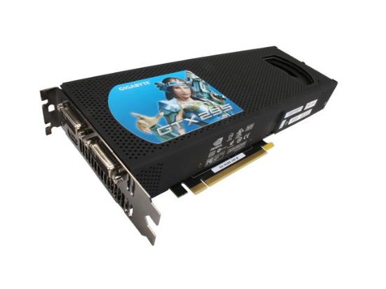 Picture of GIGABYTE 900-10658-0050-000 GeForce GTX 295 1792MB 896 (448 x 2)-bit GDDR3 PCI Express 2.0 x16 HDCP Ready SLI Support Video Card