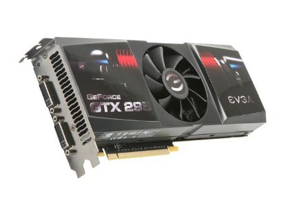 Picture of EVGA 017-P3-1295-RX GeForce GTX 295 1792MB 896 (448 x 2)-bit DDR3 PCI Express 2.0 x16 HDCP Ready SLI Support Video Card