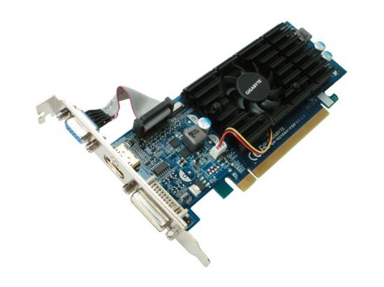 Picture of GIGABYTE GV-N210D3-512I GeForce 210 512MB 64-bit DDR3 PCI Express 2.0 x16 HDCP Ready Low Profile Ready Video Card