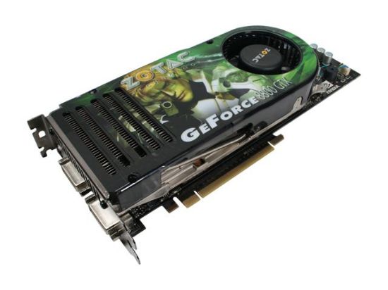 Picture of ZOTAC ZT 88XE760 FPP GeForce 8800 GTX 768MB 384-bit GDDR3 PCI Express x16 SLI Support Video Card