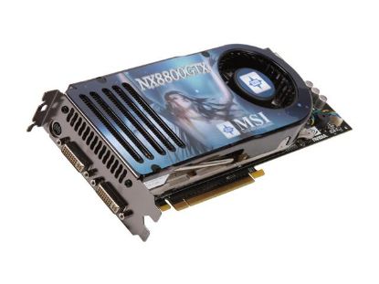 Picture of MSI NX8800GTX 768M OC GeForce 8800 GTX 768MB 384-bit GDDR3 PCI Express x16 HDCP Ready SLI Support Video Card