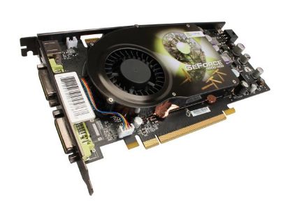 Picture of XFX PV T96O FDQ4 GeForce 9600 GSO 384MB 192-bit GDDR3 PCI Express 2.0 x16 HDCP Ready SLI Support Video Card