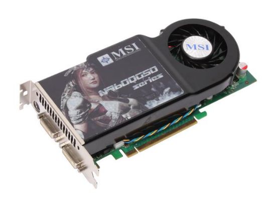 Picture of MSI N9600GSOT2D768OC GeForce 9600 GSO 768MB 192-bit GDDR3 PCI Express 2.0 x16 HDCP Ready SLI Support Video Card