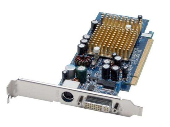 Picture of GIGABYTE GVNX62TC128D GeForce 6200TC 128MB (16MB on board) 32-bit DDR PCI Express x16 Low Profile Video Card