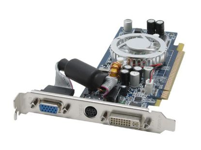 Picture of CHAINTECH SV62TC-T2 GeForce 6200TC supporting 256MB(128MB on board) 64-bit DDR PCI Express x16 Low Profile Video Card