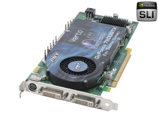 Picture of PNY G77800XN1F26A-0 GeForce 7800GTX 256MB 256-bit GDDR3 PCI Express x16 SLI Support Video Card - OEM