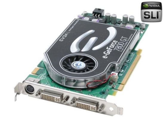 Picture of EVGA 256P2N515D3 GeForce 7800GT 256MB 256-bit GDDR3 PCI Express x16 SLI Support Video Card