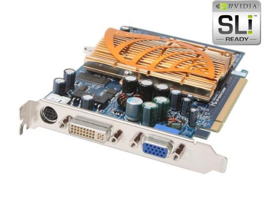 Picture of GIGABYTE GV-NX66L128DP GeForce 6600LE 128MB 128-bit DDR PCI Express x16 SLI Support Video Card