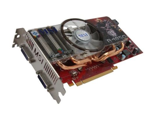 Picture of MSI R4850 512M OC Radeon HD 4850 512MB 256-bit GDDR3 PCI Express 2.0 x16 HDCP Ready CrossFireX Support Video Card