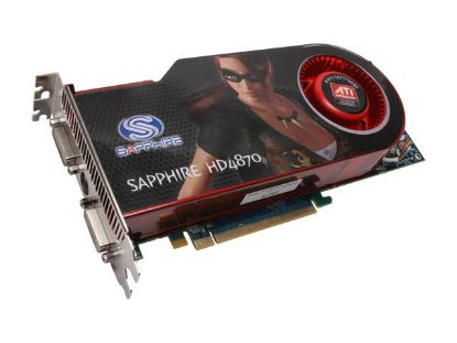 Picture of SAPPHIRE 100247L Radeon HD 4870 512MB 256-bit GDDR5 PCI Express 2.0 x16 HDCP Ready CrossFireX Support Video Card