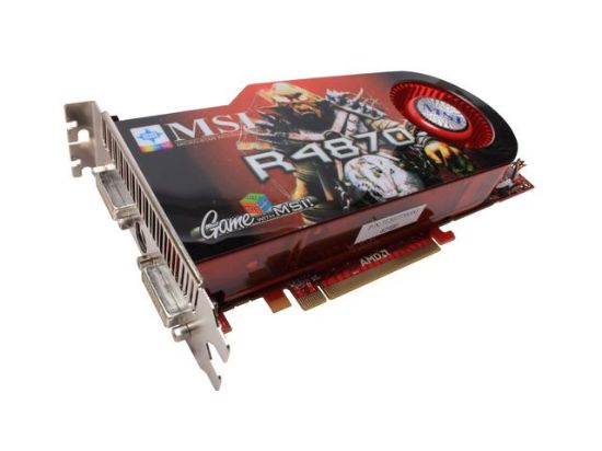 Picture of MSI R4870-T2D1G-OC Radeon HD 4870 1GB 256-bit GDDR5 PCI Express 2.0 x16 HDCP Ready CrossFireX Support Video Card