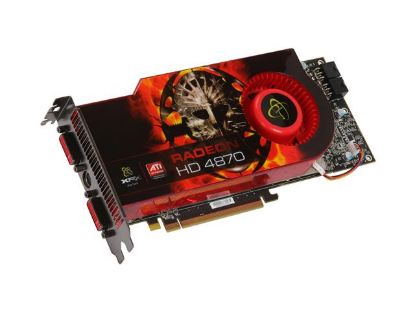 Picture of XFX HD487AZHFC Radeon HD 4870 1GB 256-bit GDDR5 PCI Express 2.0 x16 HDCP Ready CrossFireX Support Video Card