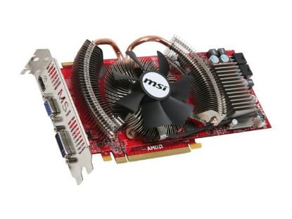 Picture of MSI R4870 MD1G Radeon HD 4870 1GB 256-bit GDDR5 PCI Express 2.0 x16 HDCP Ready CrossFireX Support Video Card