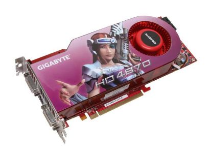 Picture of GIGABYTE GV R487 512H B Radeon HD 4870 512MB 256-bit GDDR5 PCI Express 2.0 x16 HDCP Ready CrossFireX Support Video Card