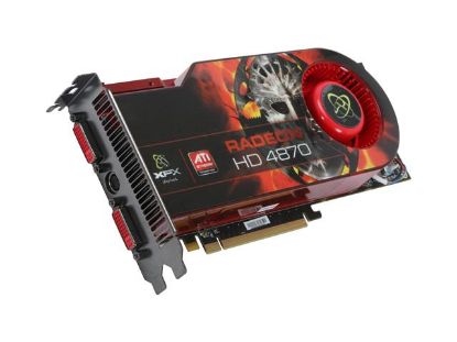 Picture of XFX HD-487A-ZDF Radeon HD 4870 1GB 256-bit GDDR5 PCI Express 2.0 x16 HDCP Ready CrossFireX Support Video Card