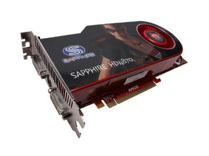 Picture of SAPPHIRE 1002431GLOC Radeon HD 4870 1GB 256-bit GDDR5 PCI Express 2.0 x16 HDCP Ready CrossFireX Support Video Card