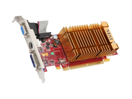 Picture of MSI R3450TD256H Radeon HD 3450 256MB 64-bit GDDR2 PCI Express 2.0 x16 HDCP Ready Video Card