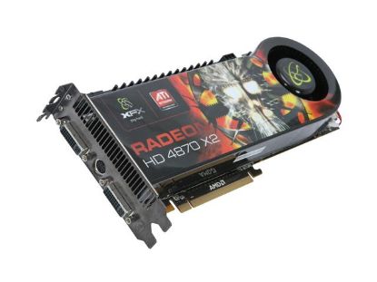 Picture of XFX HD-487A-CDF Radeon HD 4870 X2 2GB 512-bit GDDR5 PCI Express 2.0 x16 HDCP Ready CrossFireX Support Video Card