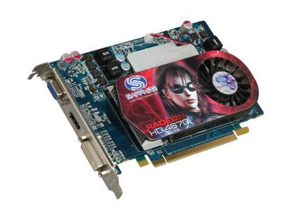 Picture of SAPPHIRE 100256HDMI Radeon HD 4670 1GB 128-bit DDR3 PCI Express 2.0 x16 HDCP Ready Video Card