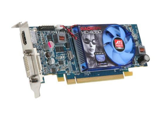 Picture of SAPPHIRE 100253HDMI Radeon HD 4650 512MB 128-bit GDDR2 PCI Express 2.0 x16 HDCP Ready Low Profile Ready Video Card